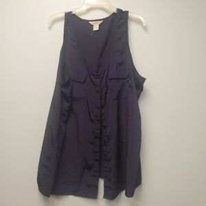 Lightweight Sleeveless black plus size blouse